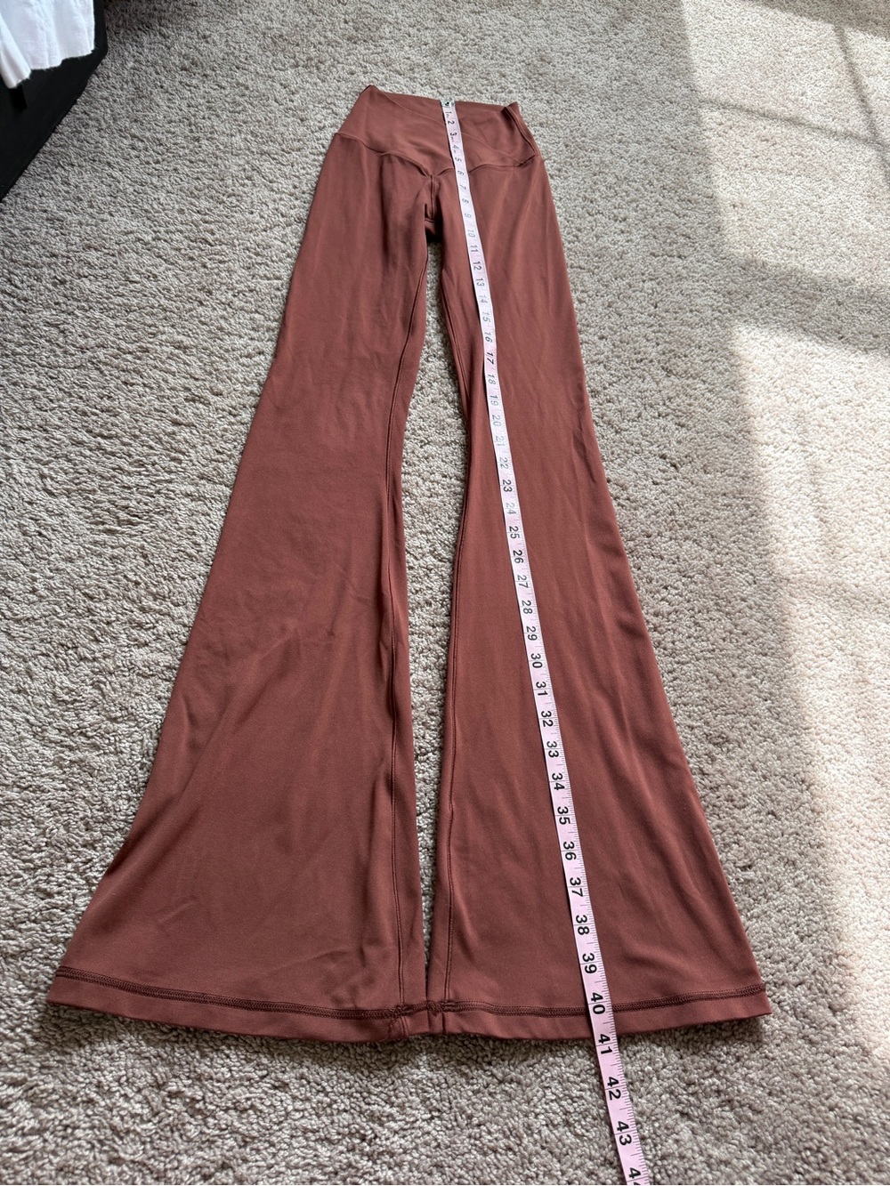 aerie offline Flared High-Rise Pants in Rust mocha chocolate Brown - Picture 6 of 9